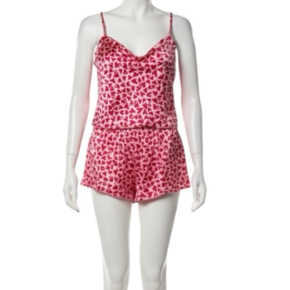 Colsie Lingerie Set, Intimates, Ruffles, Hearts, Sz L, 2 Pc, Hearts, Satin, PJ​